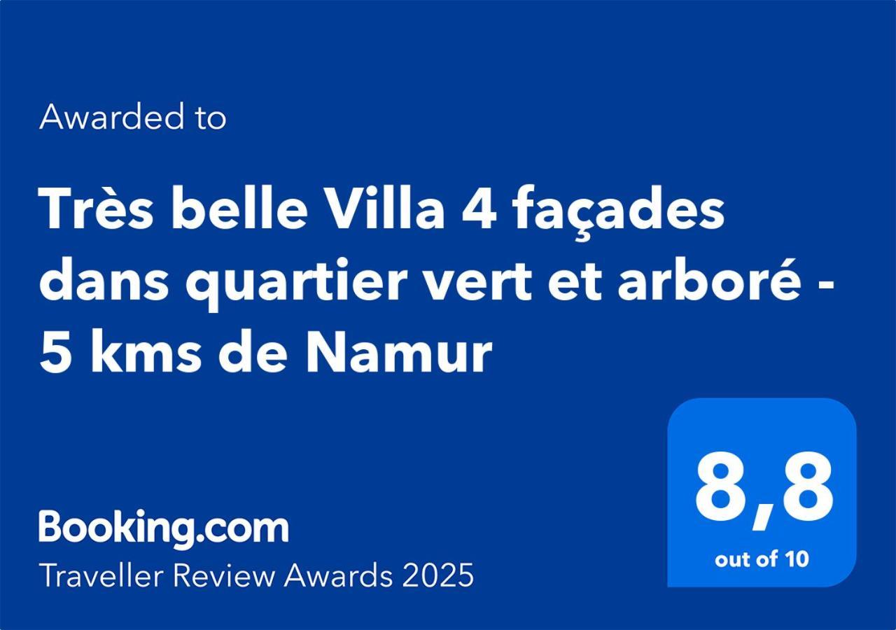 Tres Belle Villa 4 Facades Dans Quartier Vert Et Arbore - 5 Kms De Namen Buitenkant foto